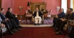 Afghan President Ashraf Ghani meets with rival Abdullah Abdullah, US Secretary of State Mike Pompeo, the former Afghan president, Hamid Karzai, and US Special Representative for Afghanistan Reconciliation Zalmay Khalizad. Source: Ron Przysucha https://bit.ly/2XcZGTx