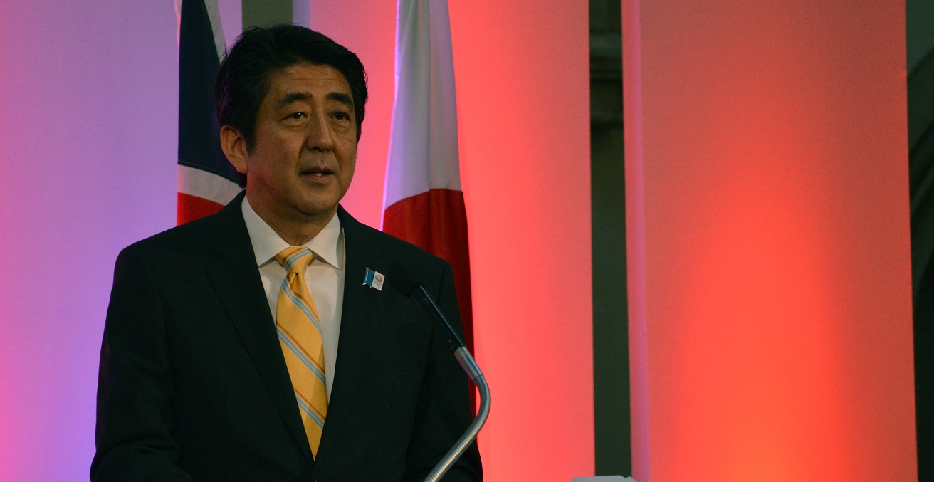 Japanese Prime Minister Abe Shinzo at Japan's Economic Revival at Guildhall, London 20 June 2013. Source: Chatham House https://bit.ly/2zVgTrk