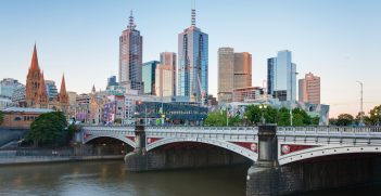 The Melbourne skyline and Princes Bridge as viewed from Southbank. Source: David Iliff https://bit.ly/2yGLQ2l