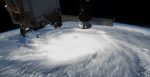 Hurricane Laura is pictured on 26 August 2020 off the coast of the Texas-Louisiana border as the International Space Station orbited above the Gulf of Mexico.
Source: NASA Johnson, https://bit.ly/2RR6HG7