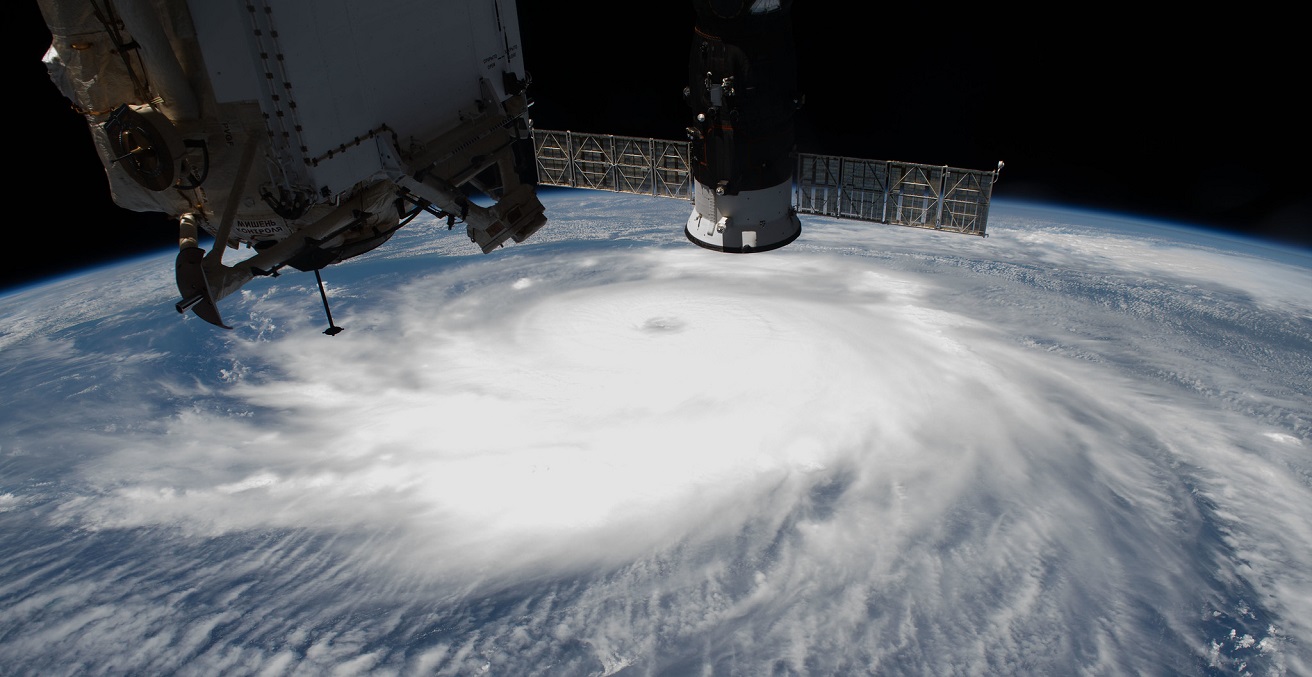 Hurricane Laura is pictured on 26 August 2020 off the coast of the Texas-Louisiana border as the International Space Station orbited above the Gulf of Mexico.
Source: NASA Johnson, https://bit.ly/2RR6HG7