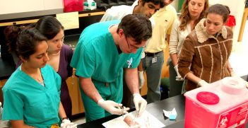 Medical students at Tulane University learn how to suture. Source: Tulane Public Relations https://bit.ly/3biF7u2