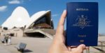 Australian passport held in front of the Sydney Opera House.  Source: Shutterstock.