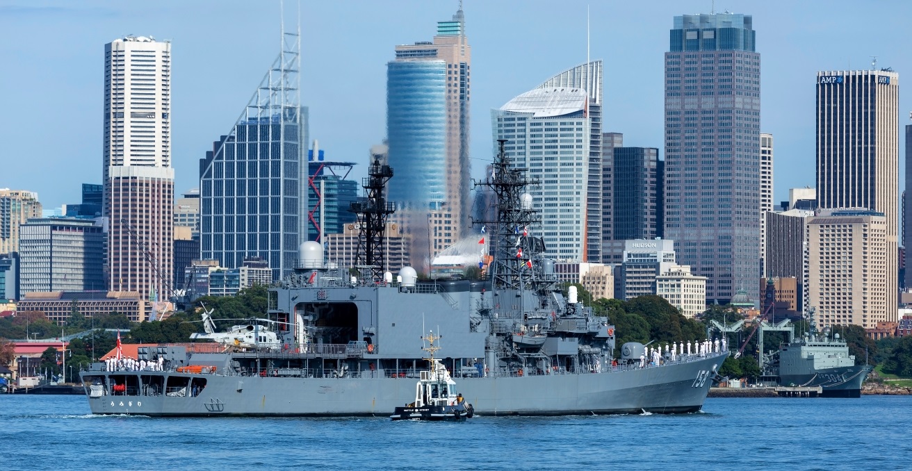 A Japanese naval vessel in Sydney Harbour. Source: Davesayit/Shutterstock.