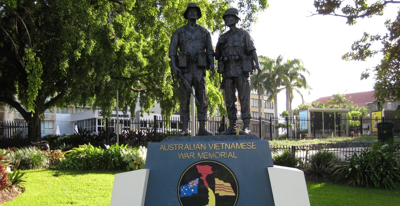 The Australian Vietnamese War Memorial in the Roma Street Parklands in Brisbane. Source: Nick-D https://bit.ly/3eUFUTT