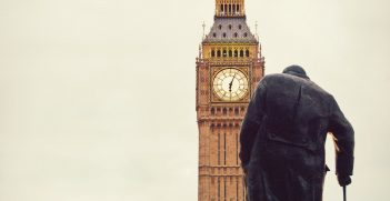 A statue of Winston Churchill in front of London’s Big Ben. Source: Pxfuel https://bit.ly/2INxa5V