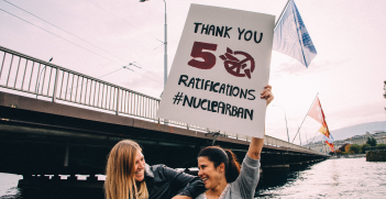 TPNW reaches 50 ratifications. Source: International Campaign to Abolish Nuclear Weapons photostream https://bit.ly/3sIjsUp