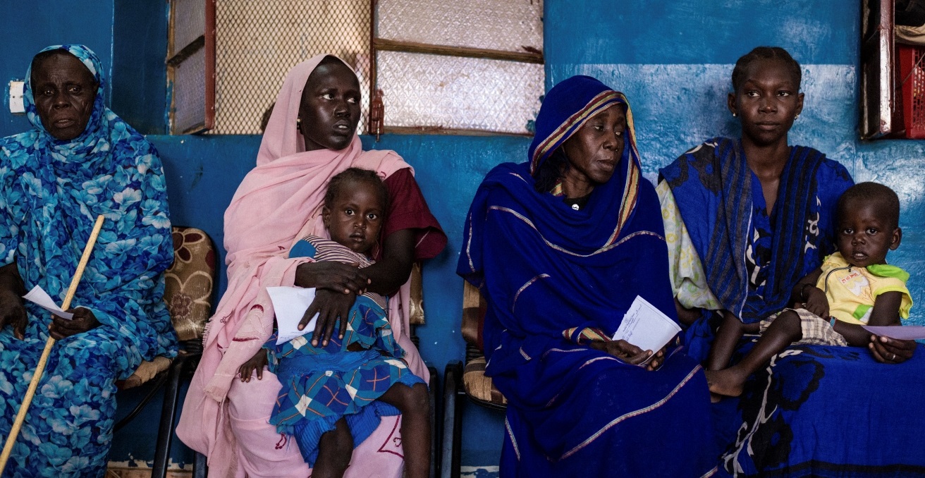 Women in Wau, South Sudan waiting in line at a health center. Source: Photo supplied by the ICRC.