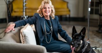 First Lady Dr. Jill Biden and the Biden family dog. Source: The White House https://bit.ly/3t6jnt6