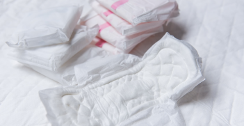 Sanitary napkin or feminine sanitary pad. Source: Engdao Wichitpunya https://bit.ly/3aYKoIS