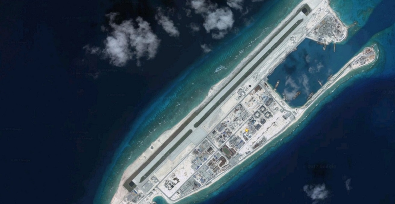 The Chinese built Spratly Islands. Sourced from Loco Steve, https://bit.ly/3wSm8AV