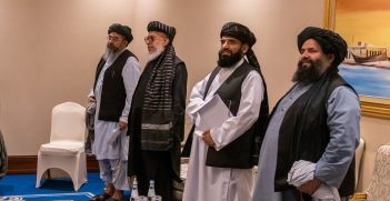 Members of the Taliban Negotiation Team, in Doha, Qatar. Source: State Department Photo by Ron Przysucha/ Public Domain