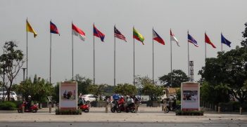 Flags of Southeast Asian countries fly in Ho Chi Minh City, Vietnam. Source: program monkey https://bit.ly/3jq2zuS