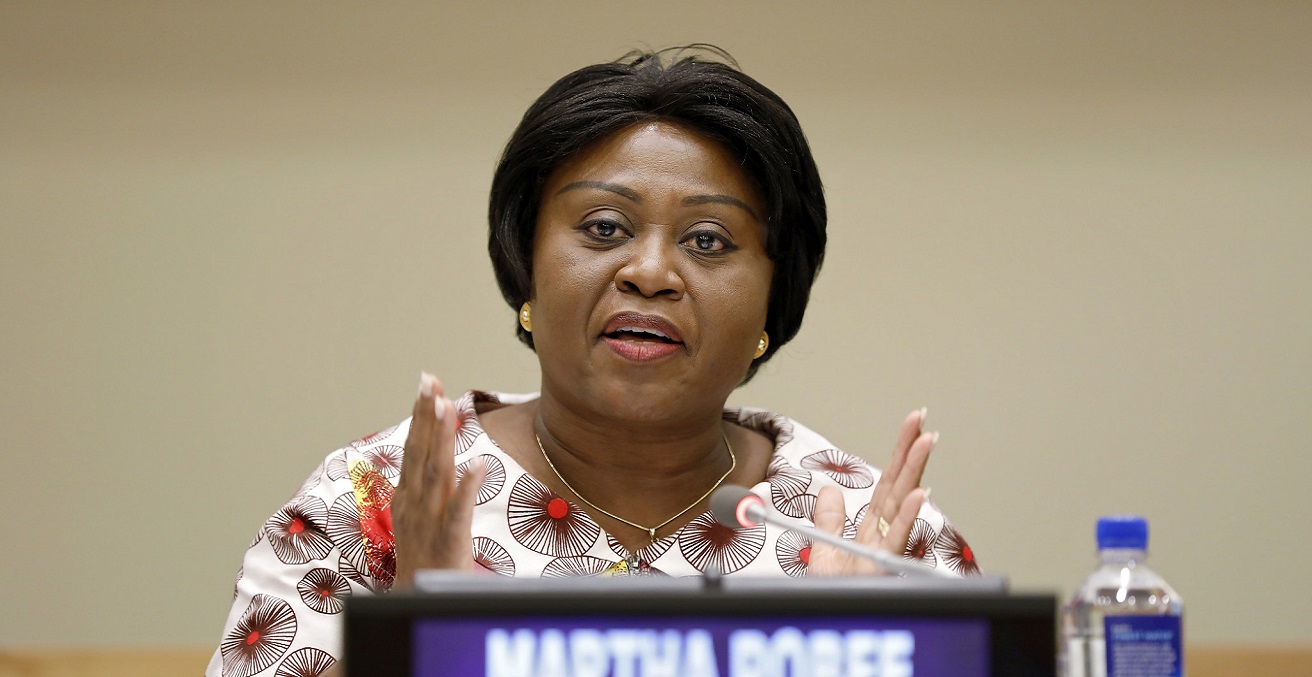 Ambassador Martha A. A. Pobee, Permanent Representative of Ghana to the United Nations. Source: UN Women/Ryan Brown: https://bit.ly/3CM0pwt 
