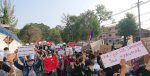 Protest against military coup (9 Feb 2021, Hpa-An, Kayin State, Myanmar) Source: Ninjastrikers https://bit.ly/3DZ0j5O 