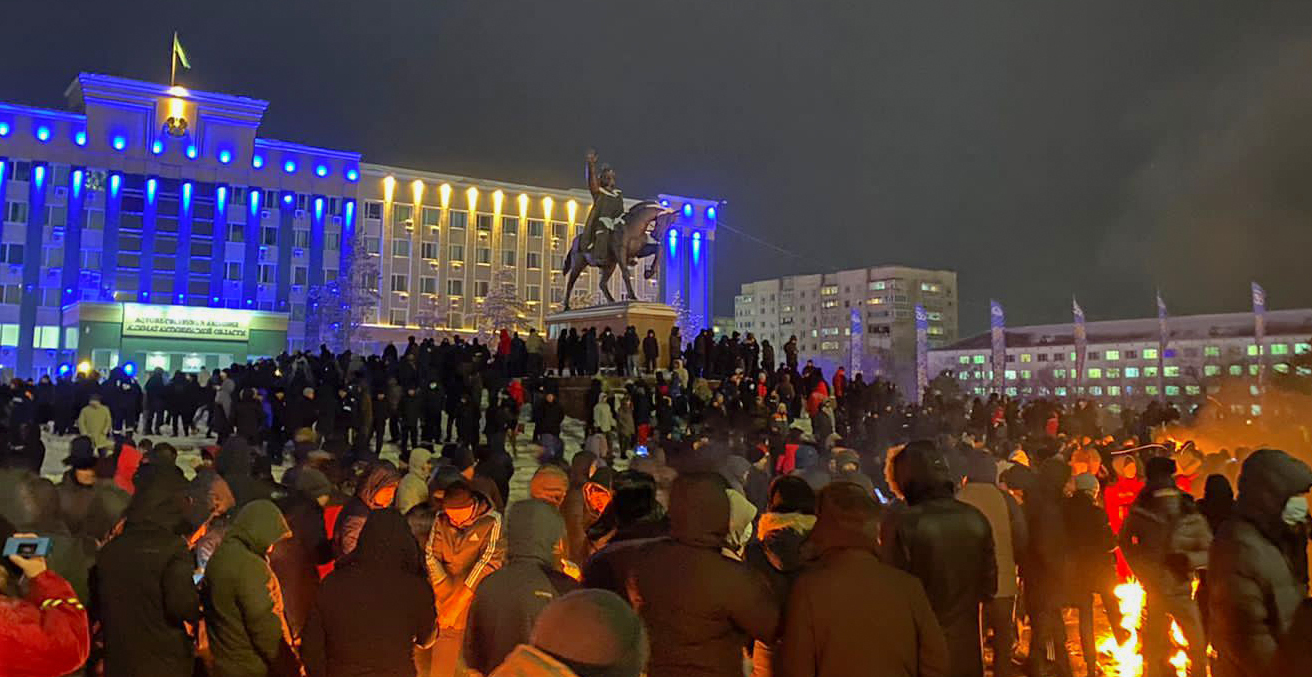 Kazakhstan protests, 4 January, 2022. Source: Esetok https://bit.ly/3ninqlw 
