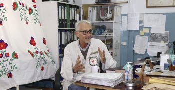 Alberto Cairo, head of the ICRC’s physical rehabilitation programme in his Kabul office. Photo provided by the ICRC.