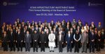 Indian Prime Minister, Shri Narendra Modi in a group photograph at the Third Annual Meeting of the Asian Infrastructure Investment Bank (AIIB), in Mumbai on June 26, 2018. Source: Prime Minister's Office of India, Wikimedia Commons, https://bit.ly/3JyHPvp.