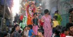 The Durga Puja is enjoyed by Hindus in Bangladesh in 2009. 
Source: Wikimedia Commons, Stefan Krasowski, .https://bit.ly/36BJB0H