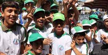 Boys enrolled in Hamas-affiliated summer camps in the Gaza Strip. Source: Joe Catron https://bit.ly/3svqXzz