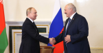President of Russia Vladimir Putin meeting with President of Belarus Alexander Lukashenko at the Constantine Palace in Saint Petersburg, Russia on 25 June 2022.
Source: Presidential Executive Office of Russia.
https://bit.ly/3yn5Phe