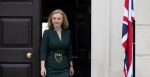 Foreign Secretary Liz Truss walks out to greet ministers ahead of the Baltic Summit (B3) meeting at Chevening House in Chevening.. Picture by Simon Dawson / No 10 Downing Street https://flic.kr/p/2mzJGb9
