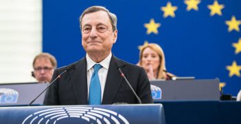 Italy's Prime Minister Mario Draghi addressing the European Parliament. Source: European Parliament, Flickr, https://bit.ly/3SCv8Fj