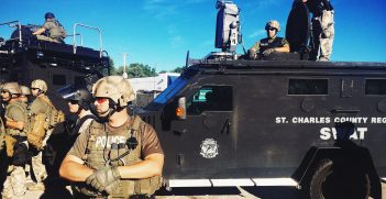 SWAT team in St. Charles, Missouri. Source: Jamelle Bouie https://bit.ly/3fgdsjP