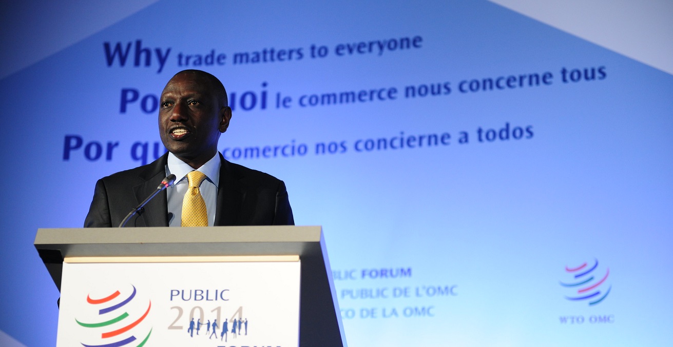 William Ruto speaks at WTO Public Forum 2014 Opening Plenary Debate: Why trade matters to everyone. Source: World Trade Organization https://bit.ly/3Qq9Po0
