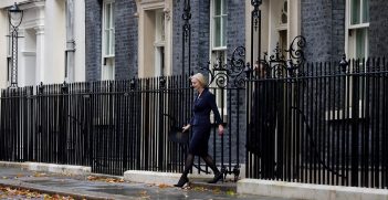 20/10/2022. London, United Kingdom. Prime Minister Liz Truss Resigns. The Prime Minister Liz Truss resigns in No10 Downing Street. Picture by Andrew Parsons / No 10 Downing Street