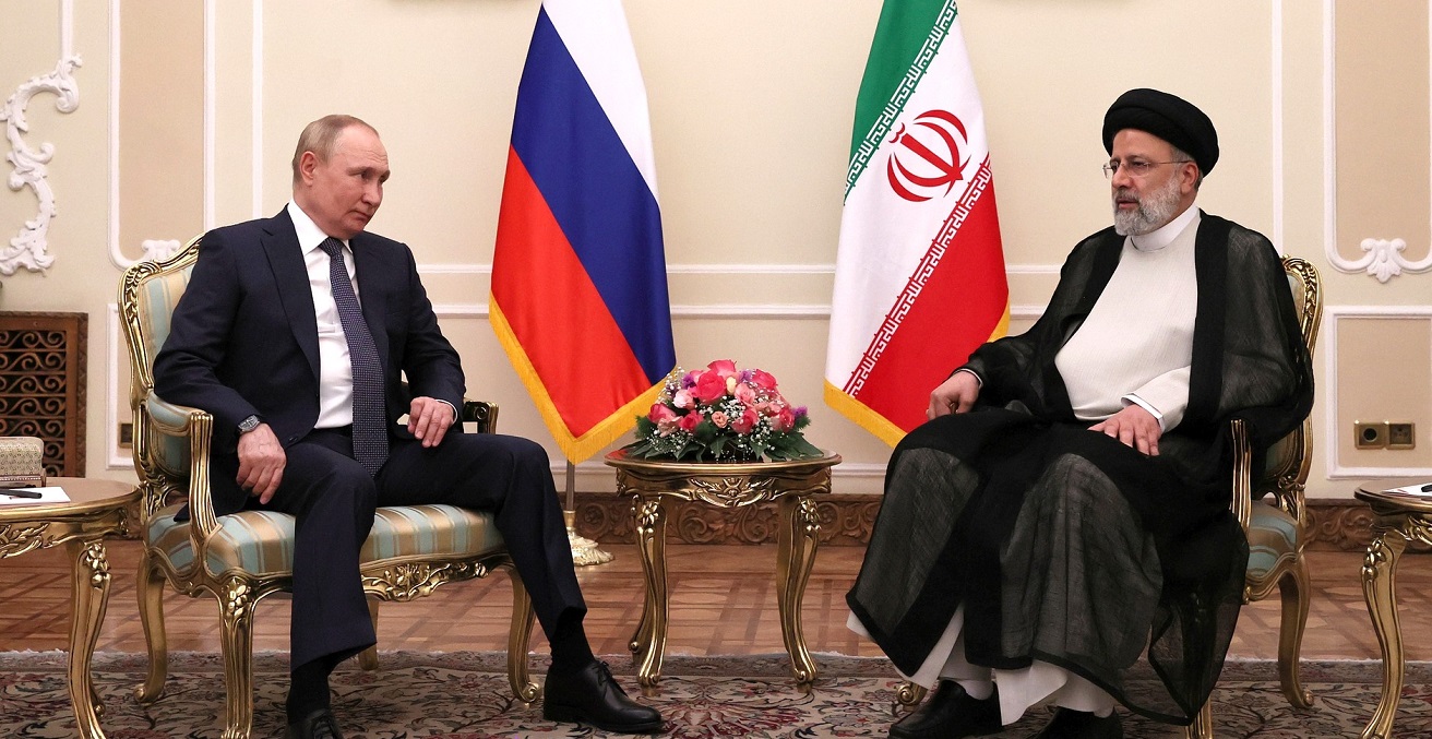 Russian President Vladimir Putin meets with President of Iran Sayyid Ebrahim Raisi. Photo: TASS http://en.kremlin.ru/events/president/news/69031/photos/68462