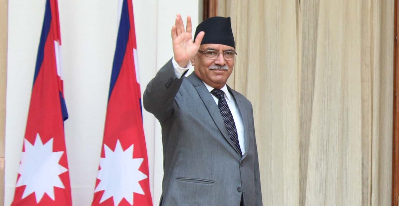 The Prime Minister of Nepal, Mr. Pushpa Kamal Dahal, at Hyderabad House, in New Delhi on September 16, 2016. Source: MEAphotogallery https://bit.ly/3Hzr7Ok