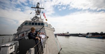 USS Tulsa arrives at Chattogram, Bangladesh, during Cooperation Afloat Readiness and Training Bangladesh 2021. Source: U.S. INDOPACOM/http://bit.ly/42yK9wM