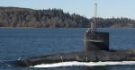 The Ohio-class ballistic-missile submarine USS Henry M. Jackson (SSBN 730) transits the Hood Canal as it returns to home to Naval Base Kitsap-Bangor following a strategic deterrent patrol. Source: U.S> Department of Defense/https://bit.ly/40sOq2K