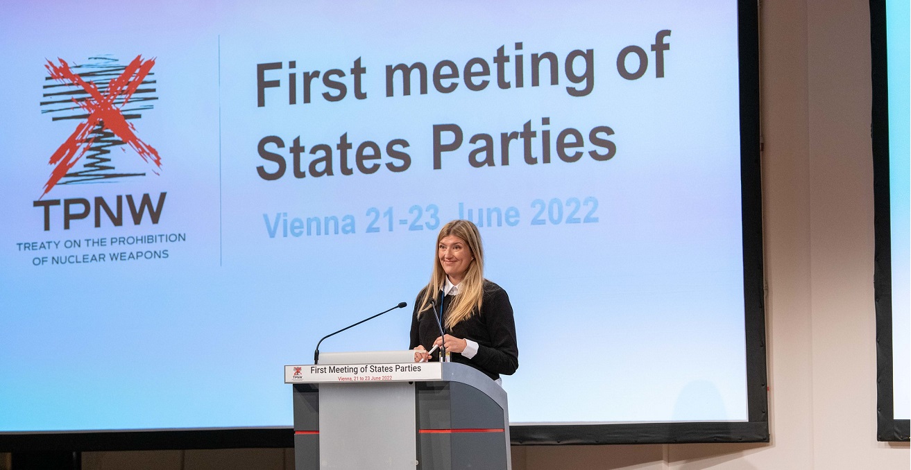 First Meeting of States Parties to the Treaty on the Prohibition of Nuclear Weapons. Source: UNIS Vienna/https://bit.ly/41PgCNO