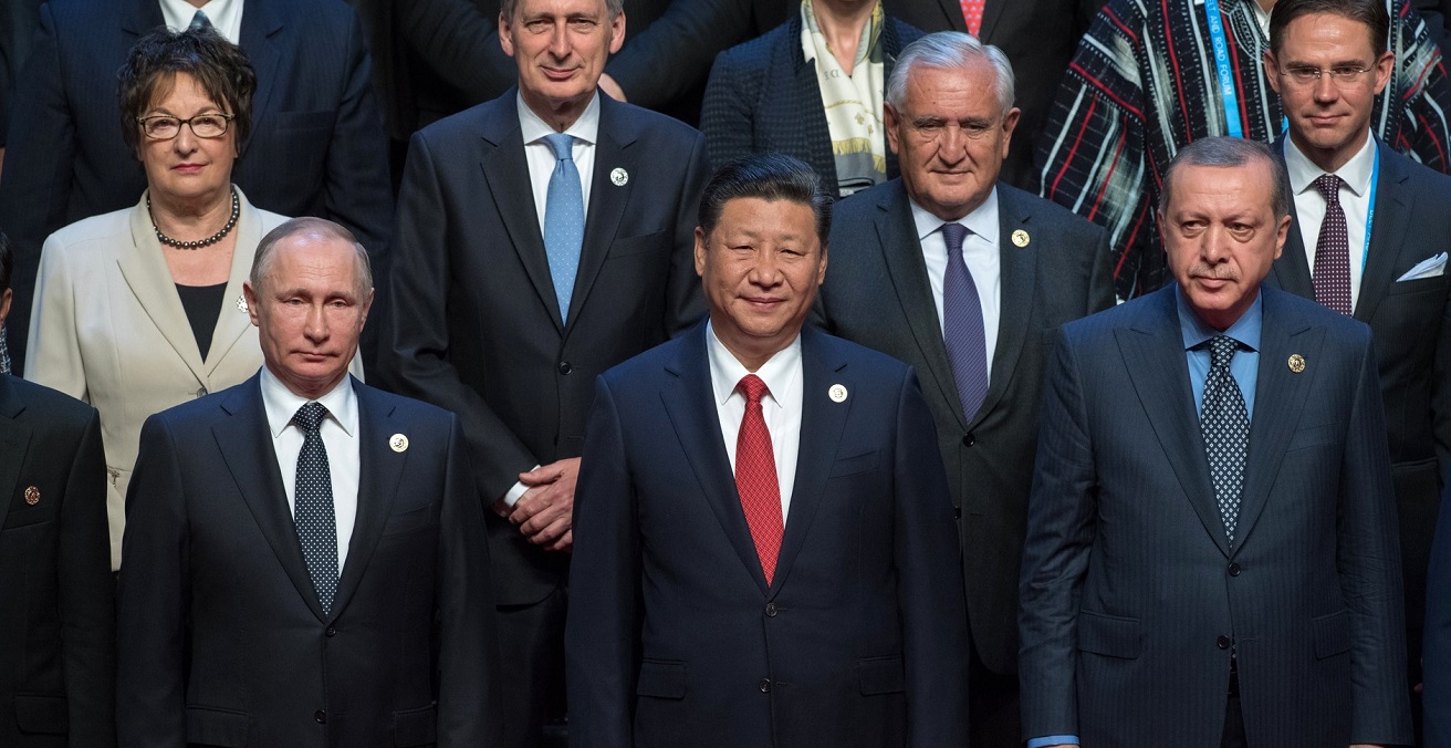 Xi Jinping in 2017 With participants of the Belt and Road international forum. Source: The Russian Presidential Press and Information Office/https://bit.ly/3OMJkvQ