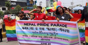 People gathered at first Nepal Pride Parade near the Federal parliament of Nepal. Source: Ally Proud/https://bit.ly/3JUbB0q