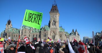 Protest in Ottawa, Canada, 29 January 2022. Source: Véronic Gagnon/https://bit.ly/3pCcfss