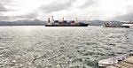 Cargo ship comes in to dock, Suva, Fiji. Source: Kyle post /https://bit.ly/460yec9