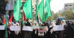 Hamas women rally for Palestinian detainees and martyrs in Gaza. Source: Joe Catron / http://surl.li/miobs