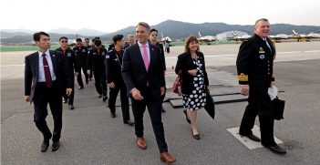The Deputy Prime Minister and Minister for Defence, the Hon Richard Marles MP with an Australian delegation at the Seoul International Aerospace and Defense Exhibition 2023. Source: Australian Department of Defence / https://t.ly/XsFH7