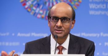IMFC Chairman Tharman Shanmugaratnam speaks at a joint press conference after the conclusion of the IMFC meeting at the 2014 IMF/World Bank Annual Meetings at the World Bank October 11 2014 in Washington. Source: IMF Staff Photograph/Stephen Jaffe / http://tiny.cc/9oxbvz