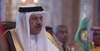 Gulf Cooperation Council Secretary General Abdullatif bin Rashid Al Zayani delivers remarks during the GCC Summit in Riyadh, Saudi Arabia Apr. 20, 2016. Source: U.S. Secretary of Defense / https://t.ly/DegG3