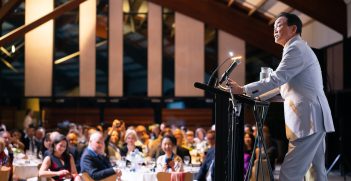 Japanese PM Aso Taro addresses the 2023 AIIA Gala Dinner. Photo: Australian Institute of International Affairs. Publishable with attribution.