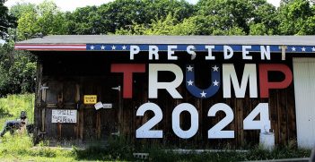 A sign in support of Donald Trump on U.S. Route 9G in Germantown, New York, June 10, 2022. Source: Tyler A. McNeil / https://t.ly/d8BlE