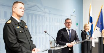 Prime Minister Orpo and Minister of the Interior Rantanen press conference on cross-border traffic restrictions 16 November 2023. Source: Office of the Prime Minister Flickr / https://t.ly/ofP93