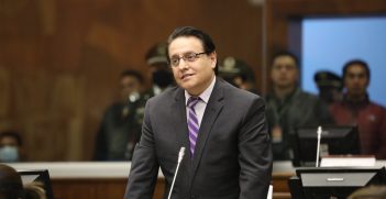 Ecuador, June 7, 2022.- Report of the second debate of the Bill Regulating the Legitimate Use of Force (continued). Assembly Member intervenes. Fernando Villavicencio. Source:  Christian Medina / National Assembly / https://t.ly/PK4a7