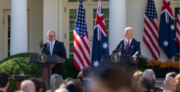 President Joe Biden and Prime Minister Anthony Albanese of Australia hold a joint press conference, Wednesday, October 25, 2023, in the White House Rose Garden. Source: Official White House Photo by Adam Schultz / https://t.ly/h7F00