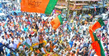 Rally of Modi's BJP party. Source: Ganesh Adyapady. / https://shorturl.at/DMPQ2 