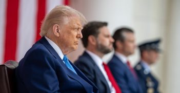 President Donald Trump participates in a Memorial Day ceremony at Arlington National Cemetery Amphitheater, Monday, May 26, 2025, in Arlington, Virginia. Source: Official White House Photo by Daniel Torok / https://t.ly/q8HBo President Donald Trump participates in a Memorial Day ceremony at Arlington National Cemetery Amphitheater, Monday, May 26, 2025, in Arlington, Virginia. Source: Official White House Photo by Daniel Torok / https://t.ly/q8HBo